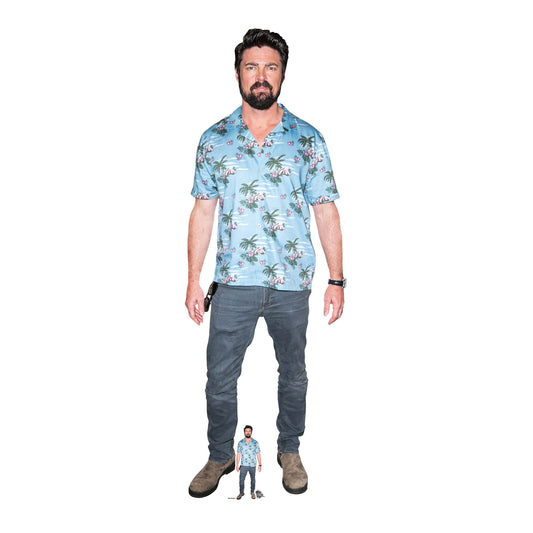 CS1141 Karl Urban Height 186cm Lifesize Cardboard Cut Out With Mini - mycardboardcutout