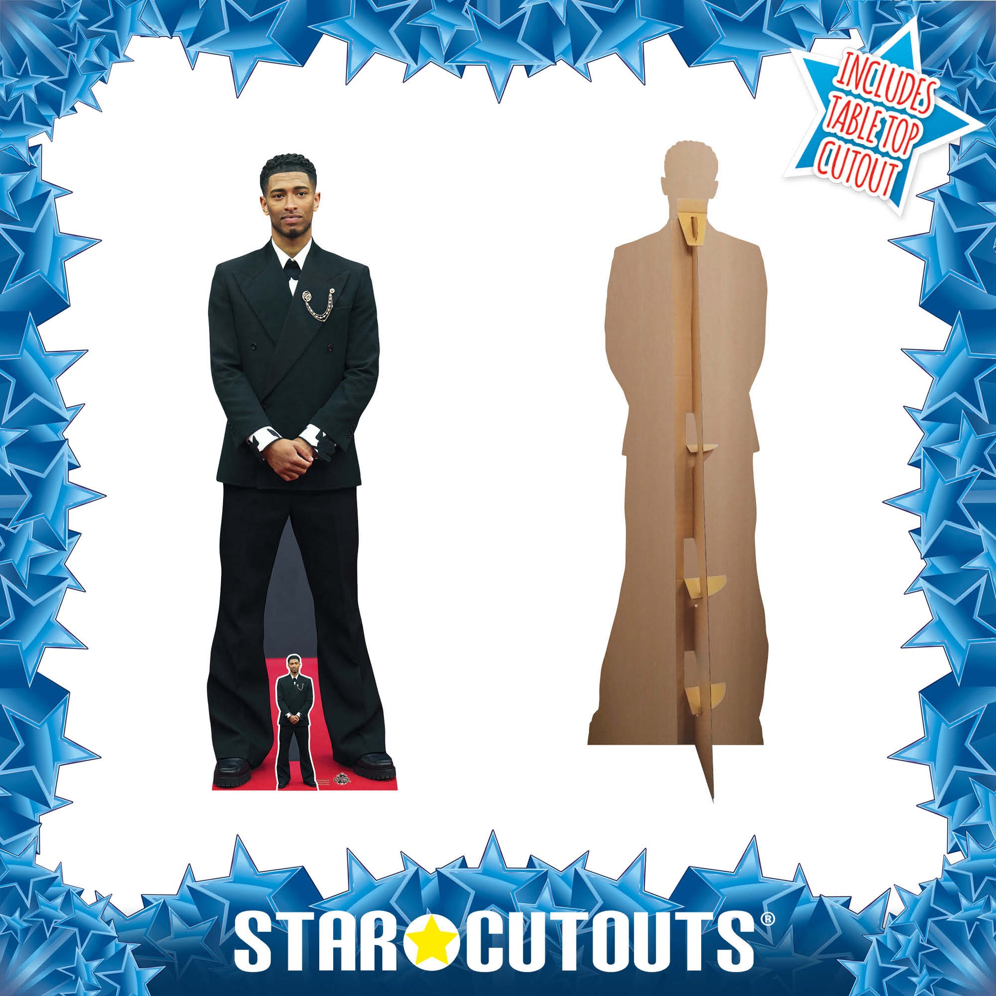 CS1149 Jude Bellingham Height 188cm Lifesize Cardboard Cut Out With Mini - mycardboardcutout