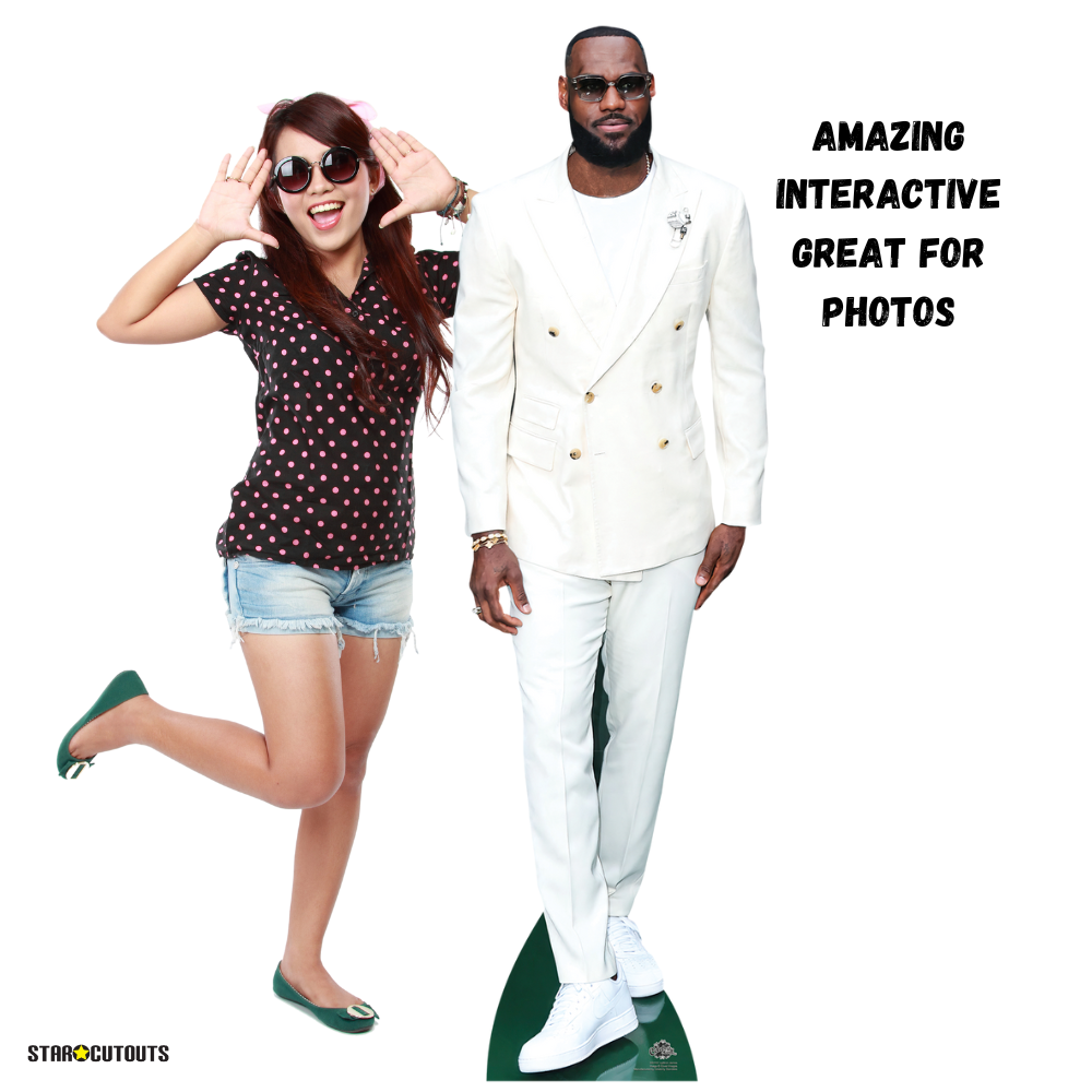CS1151 LeBron James Height 197cm Lifesize Cardboard Cut Out With Mini - mycardboardcutout