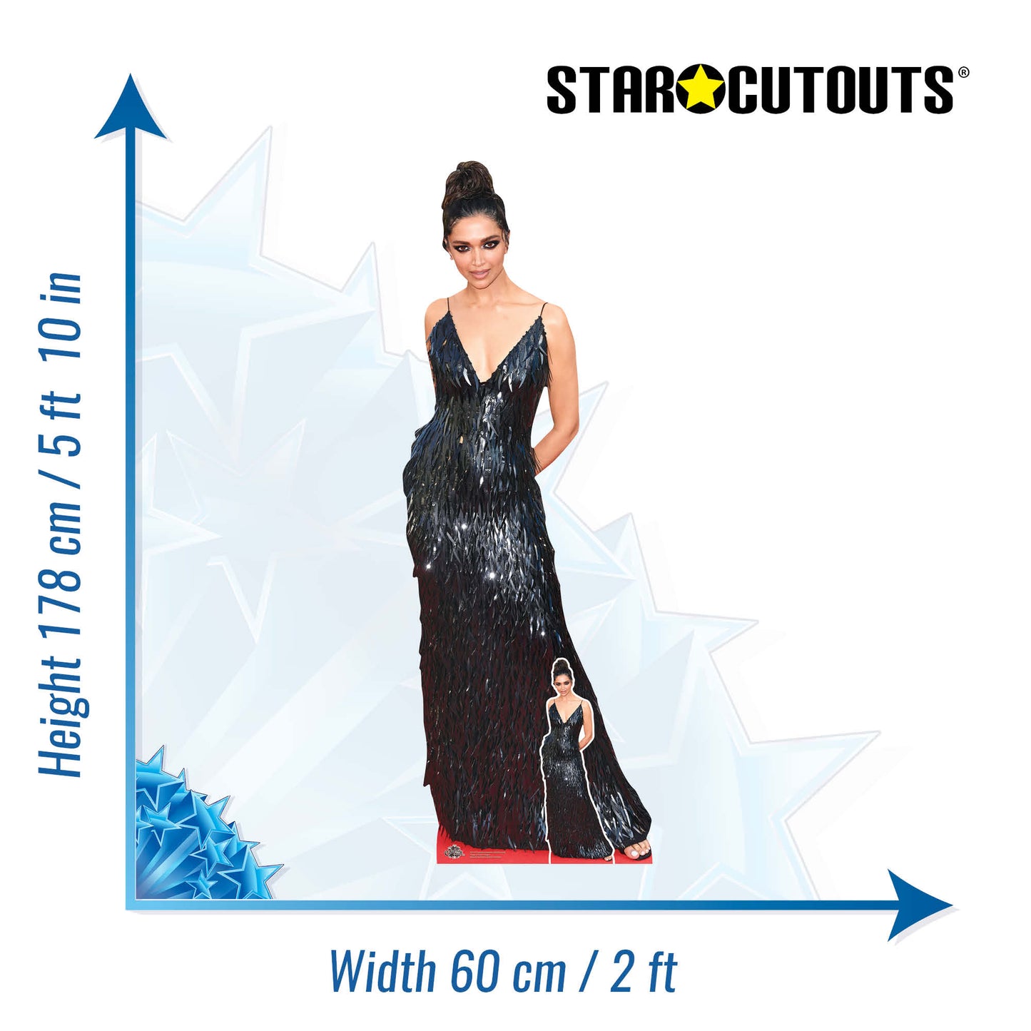 CS1167 Deepika Padukone Dress Height 178cm Cardboard Cutout - mycardboardcutout