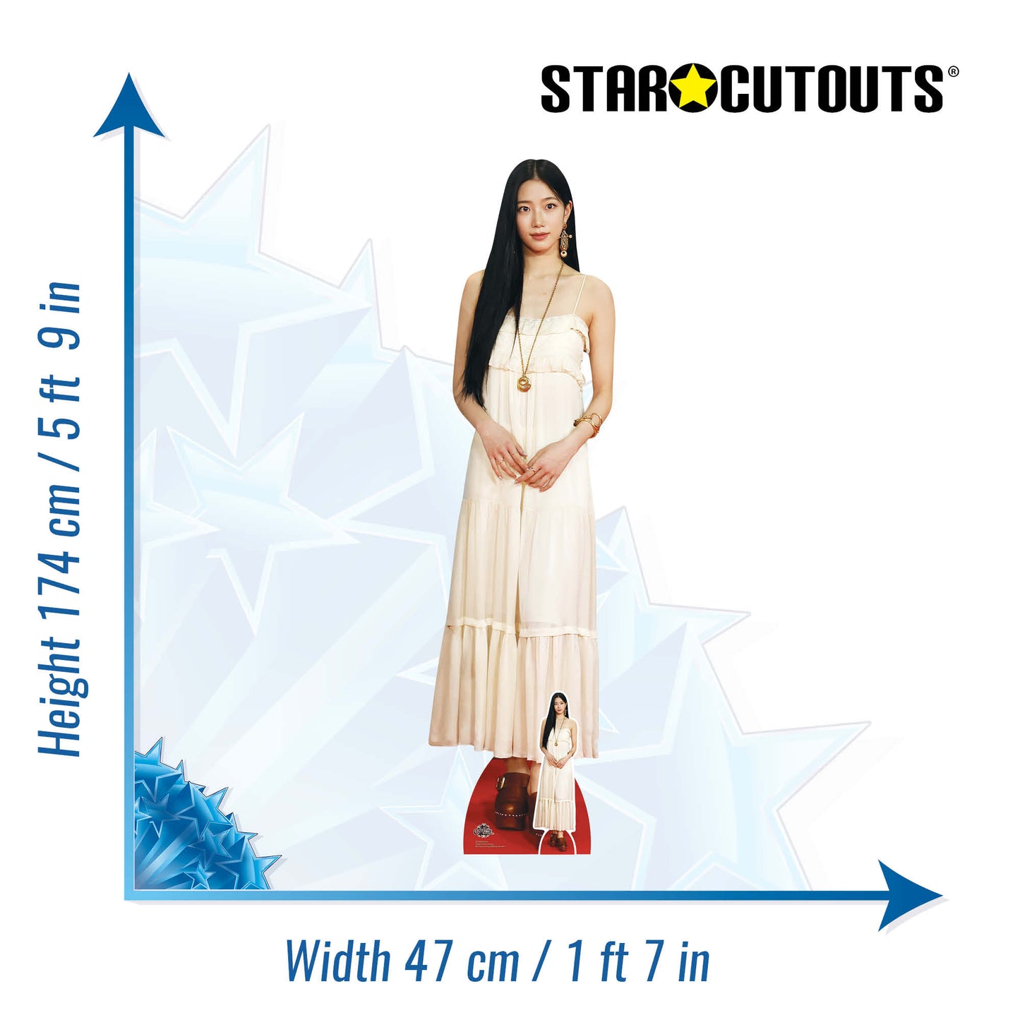 CS1208 Kazuha Cardboard Cut Out Height 174cm