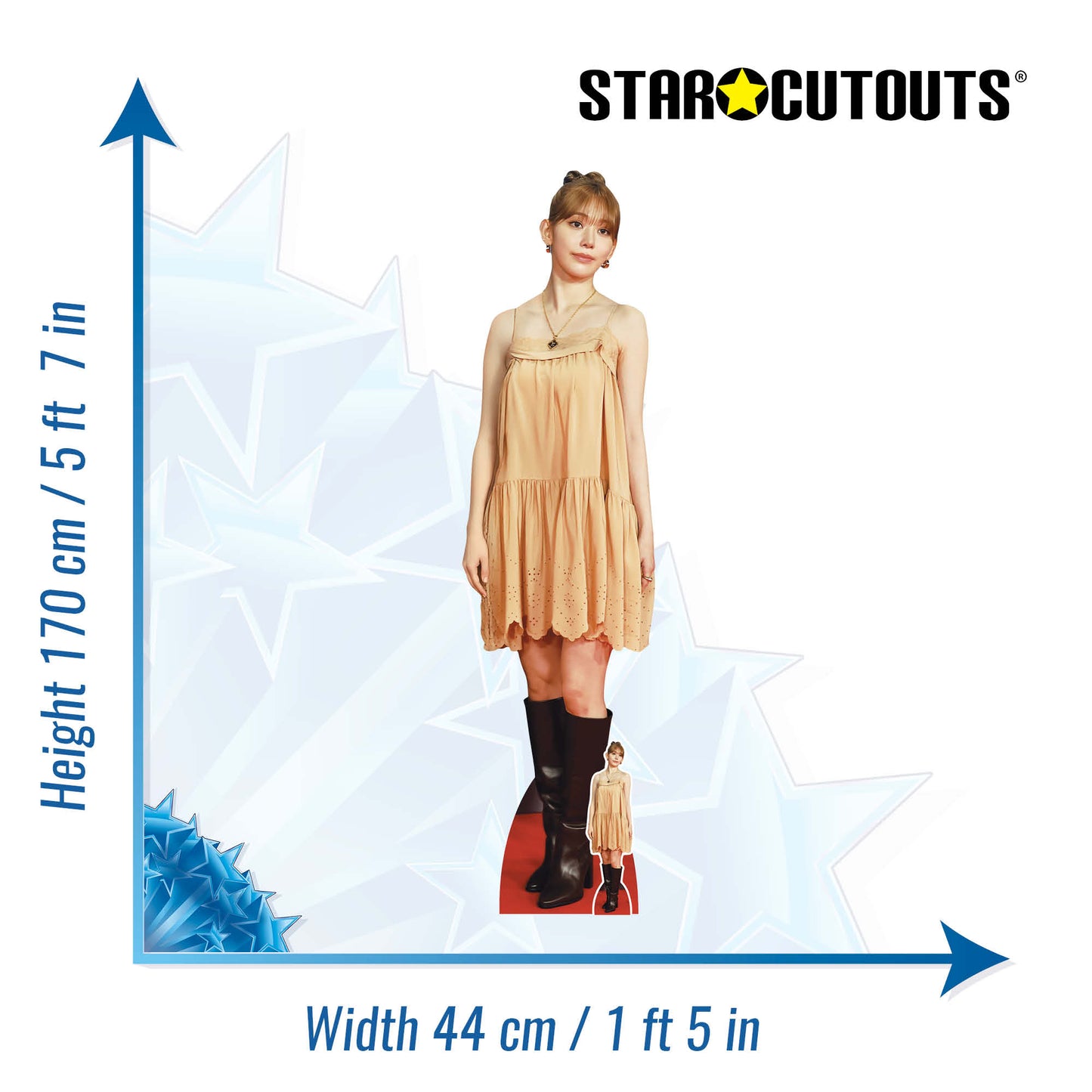 CS1209 Sakura Miyawaki Cardboard Cut Out Height 170cm