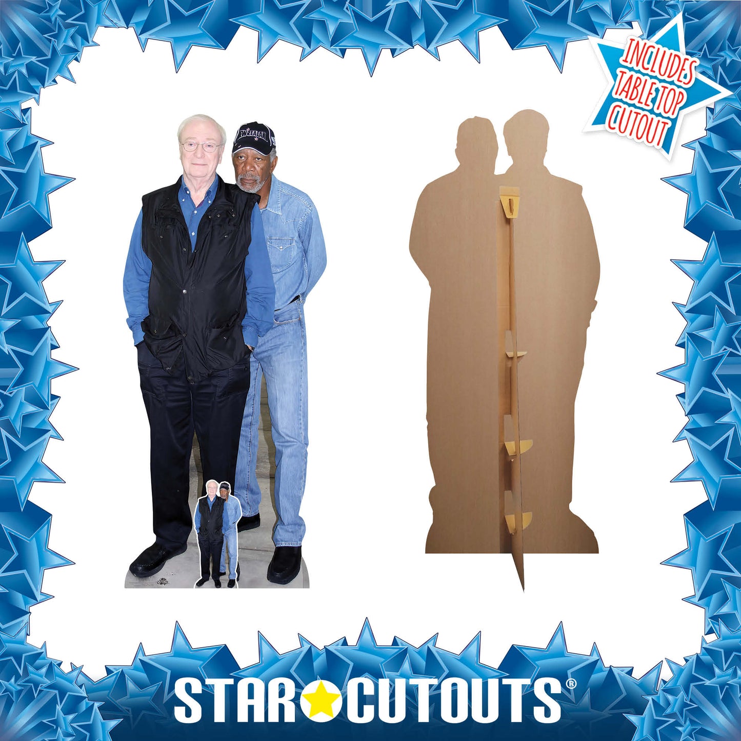 CS1214 Michael Caine and Morgan Freeman Cardboard Cut Out Height 189cm