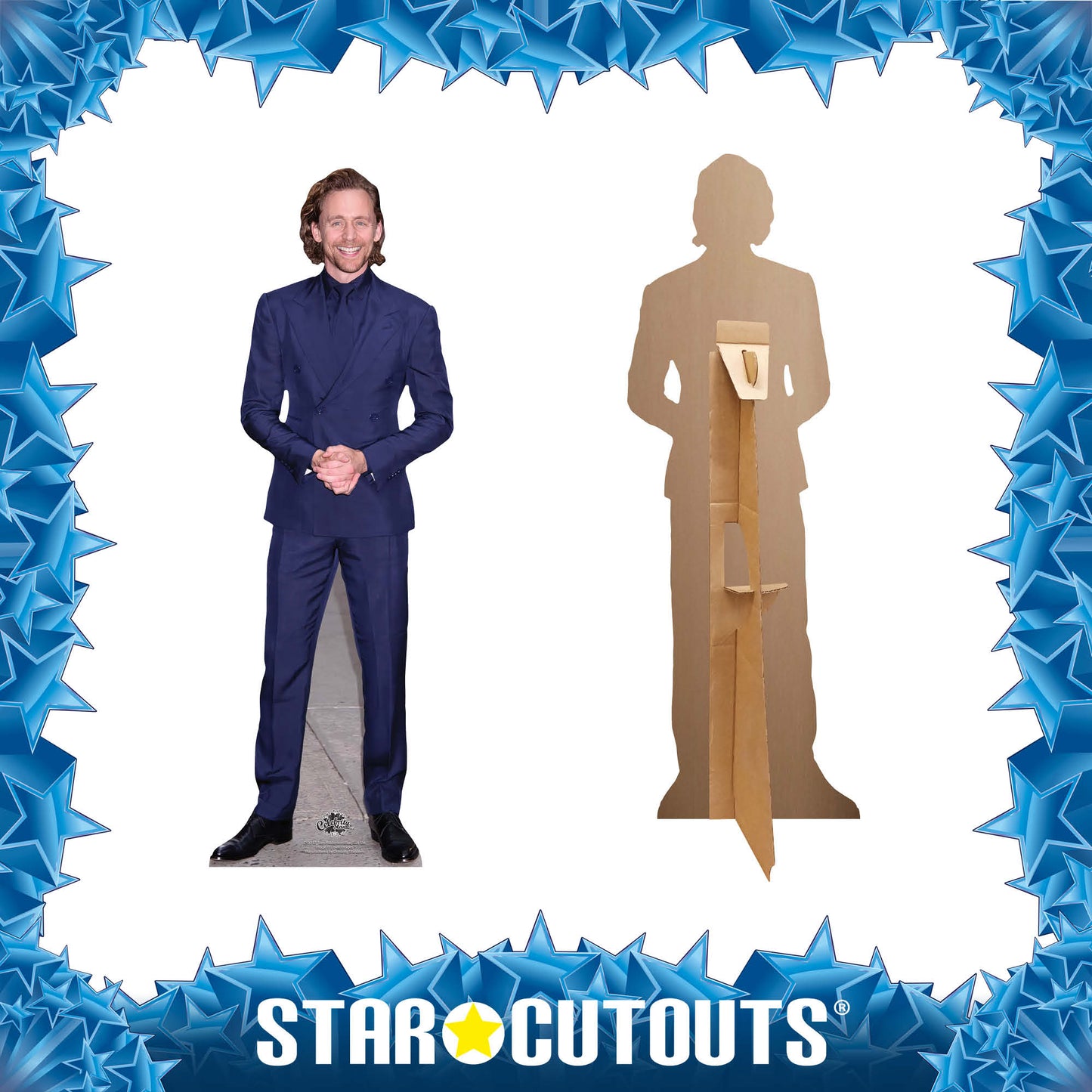 CS1217 Tom Hiddleston Blue Suit Star Mini Height 90cm Cardboard Cutout - mycardboardcutout