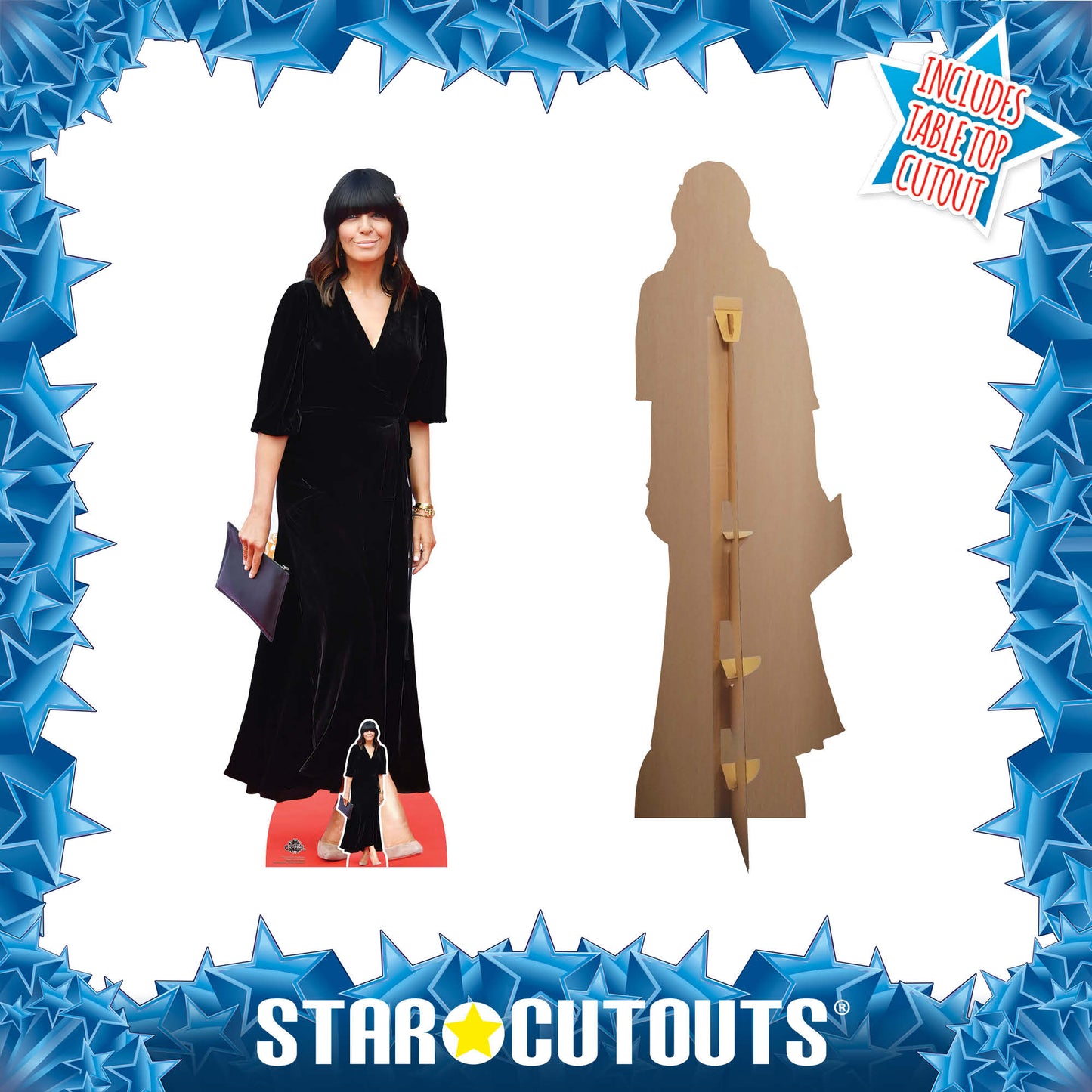 CS1222 Claudia Winkleman Cardboard Cut Out Height 166cm