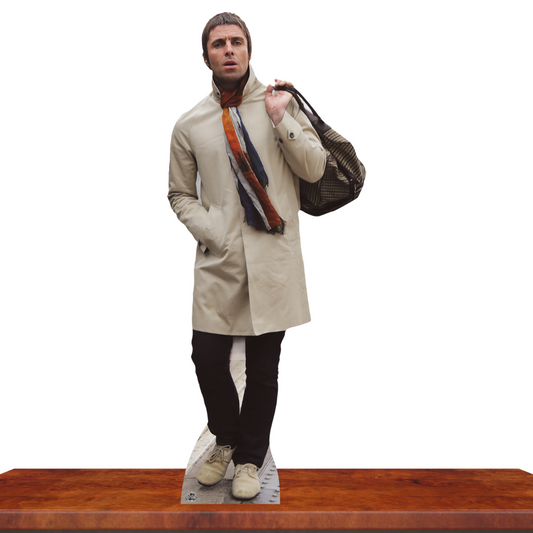 CS1229 Liam Gallagher Cream Jacket Star Mini Height 90cm Cardboard Cut Out - mycardboardcutout