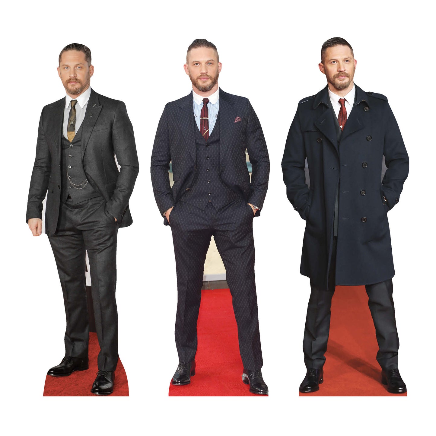 CS1233 Tom Hardy Shelf Top Cutout Pack of Three Cardboard Cutouts Height 31cm