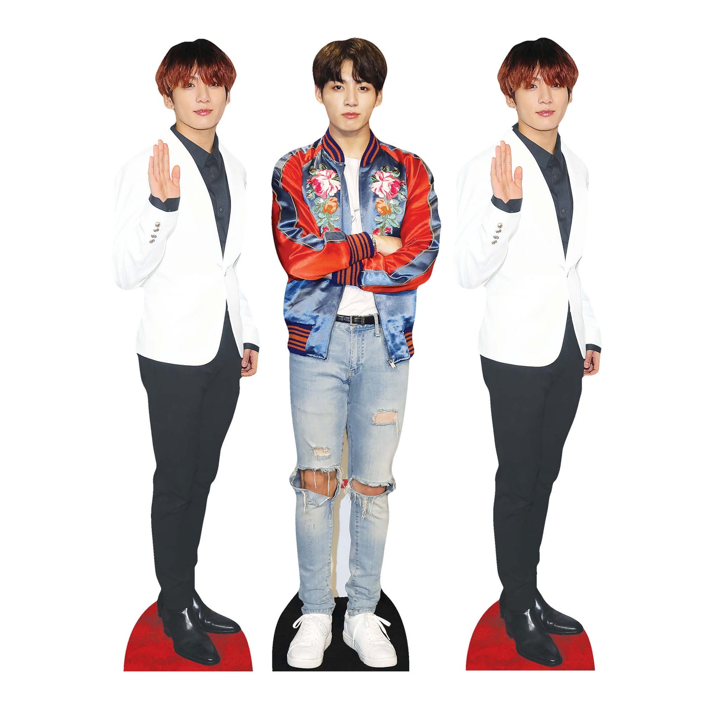 CS1235 Jungkook Shelf Top Cutout Pack of Three Cardboard Cutouts Height 31cm