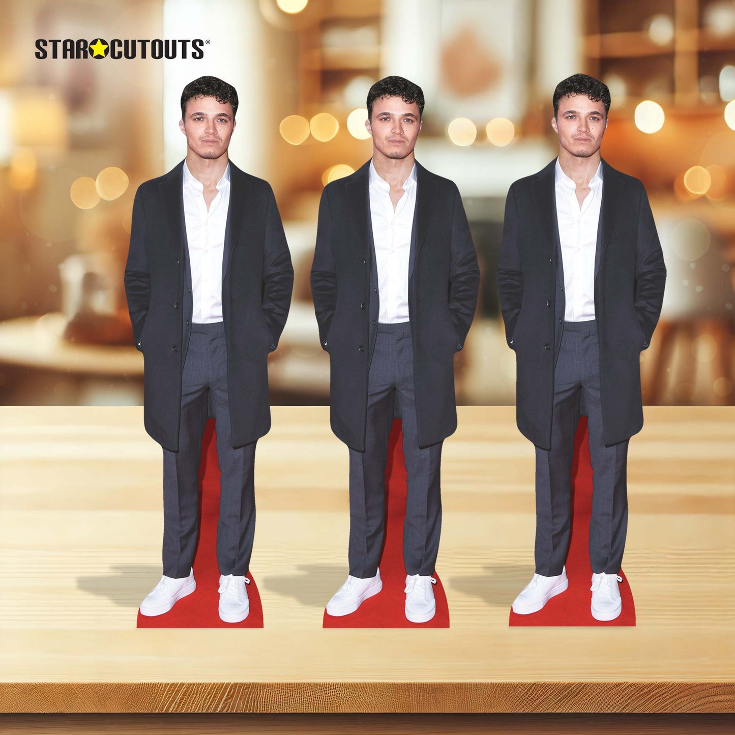 CS1335 Lando Norris Suit Shelf Top Cardboard Cutout Pack Height 31cm