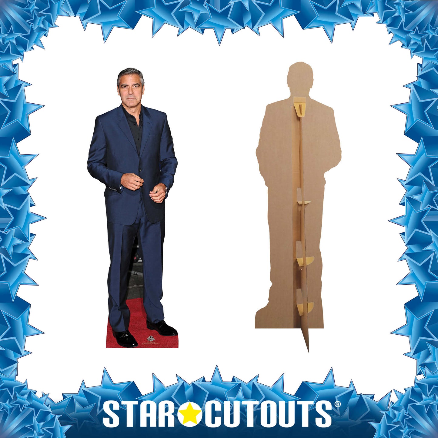 CS443 George Clooney Height 177cm Lifesize Cardboard Cut Out With Mini - mycardboardcutout