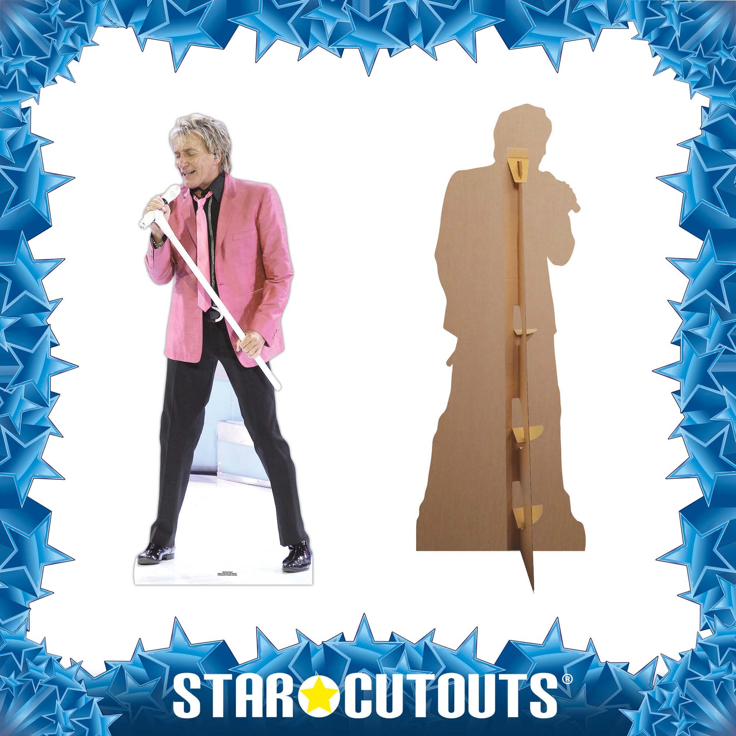 CS548 Rod Stewart Height 179cm Lifesize Cardboard Cut Out With Mini - mycardboardcutout