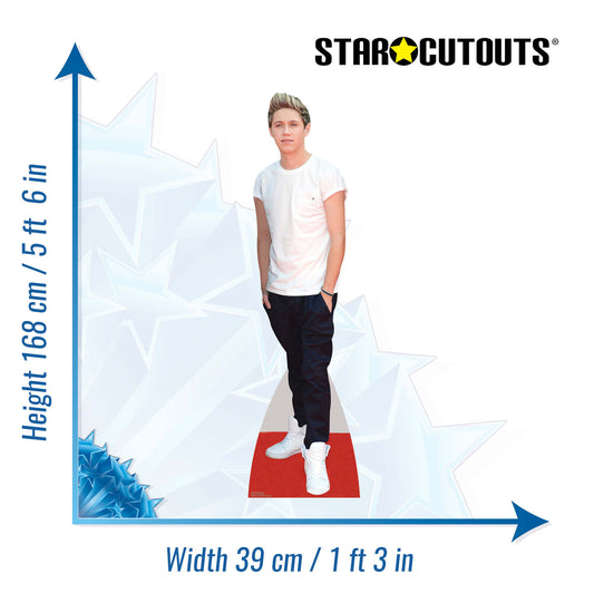 CS581 Niall Horan White T Shirt Height 168cm Lifesize Cardboard Cutout