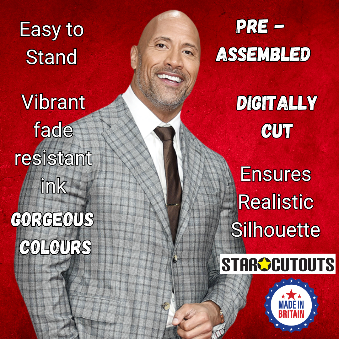 CS727 Dwayne Johnson Checked Suit Height 194cm - mycardboardcutout