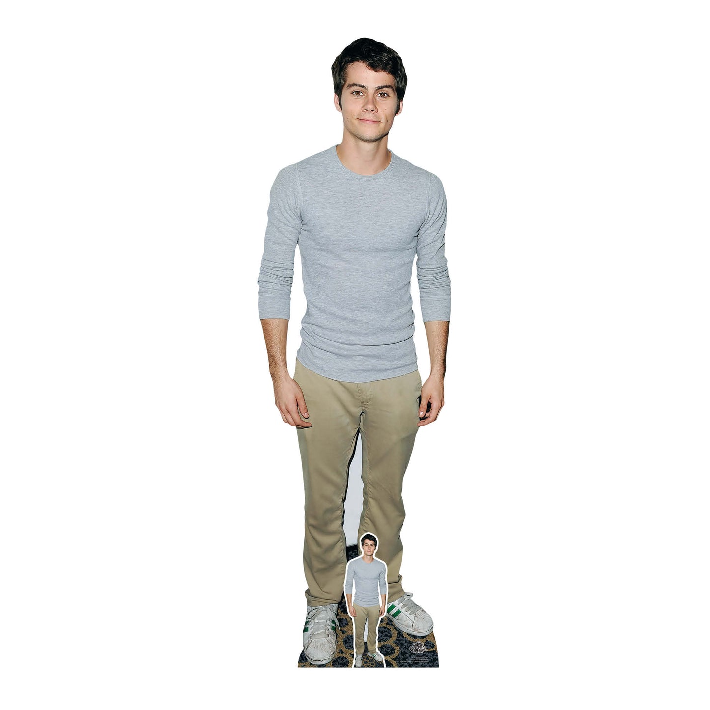 CS884 Dylan O'Brien (Grey Shirt) Height 179cm Lifesize Cardboard Cut Out With Mini - mycardboardcutout