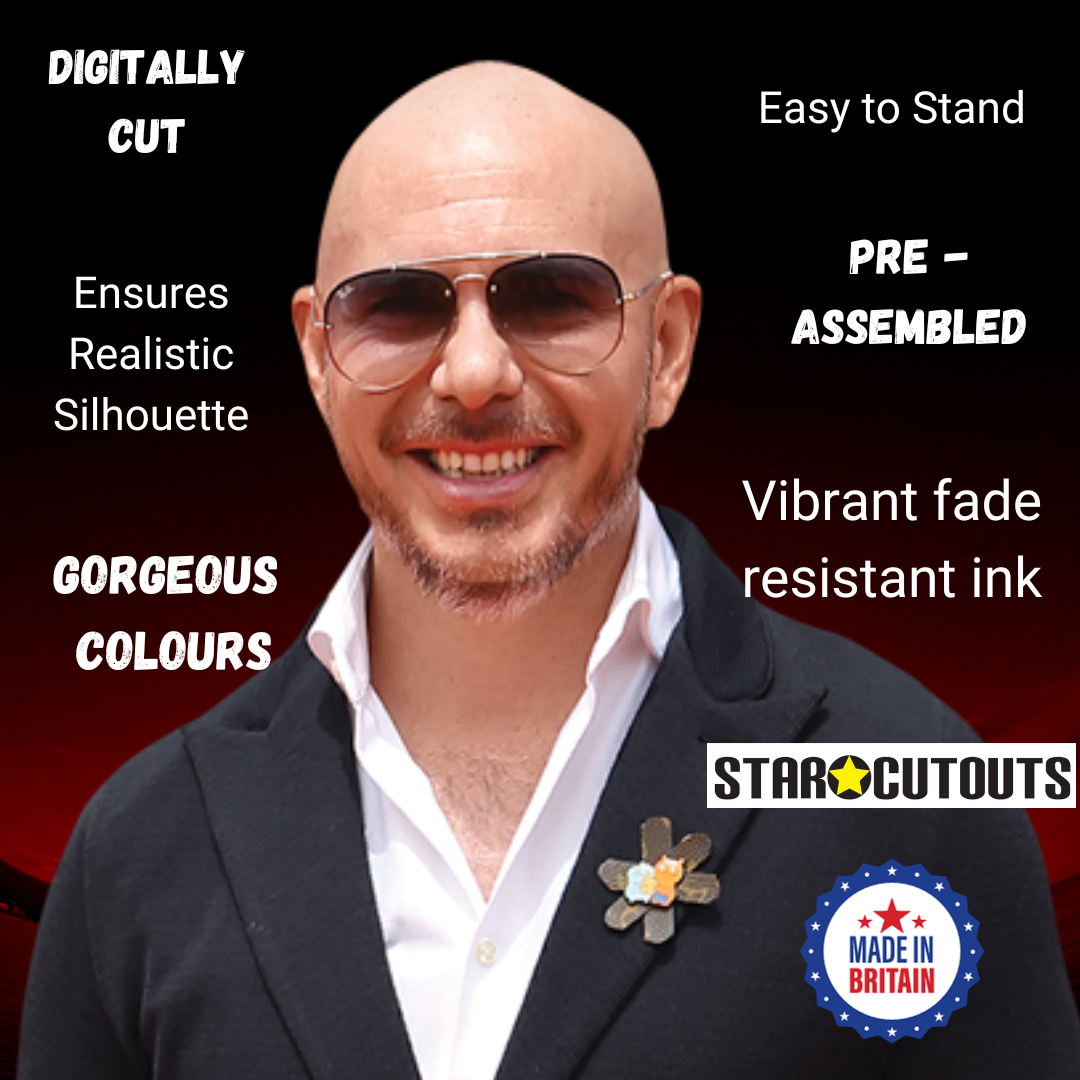 CS933 Pitbull (Rapper) Height 174cm Lifesize Cardboard Cut Out With Mini - mycardboardcutout