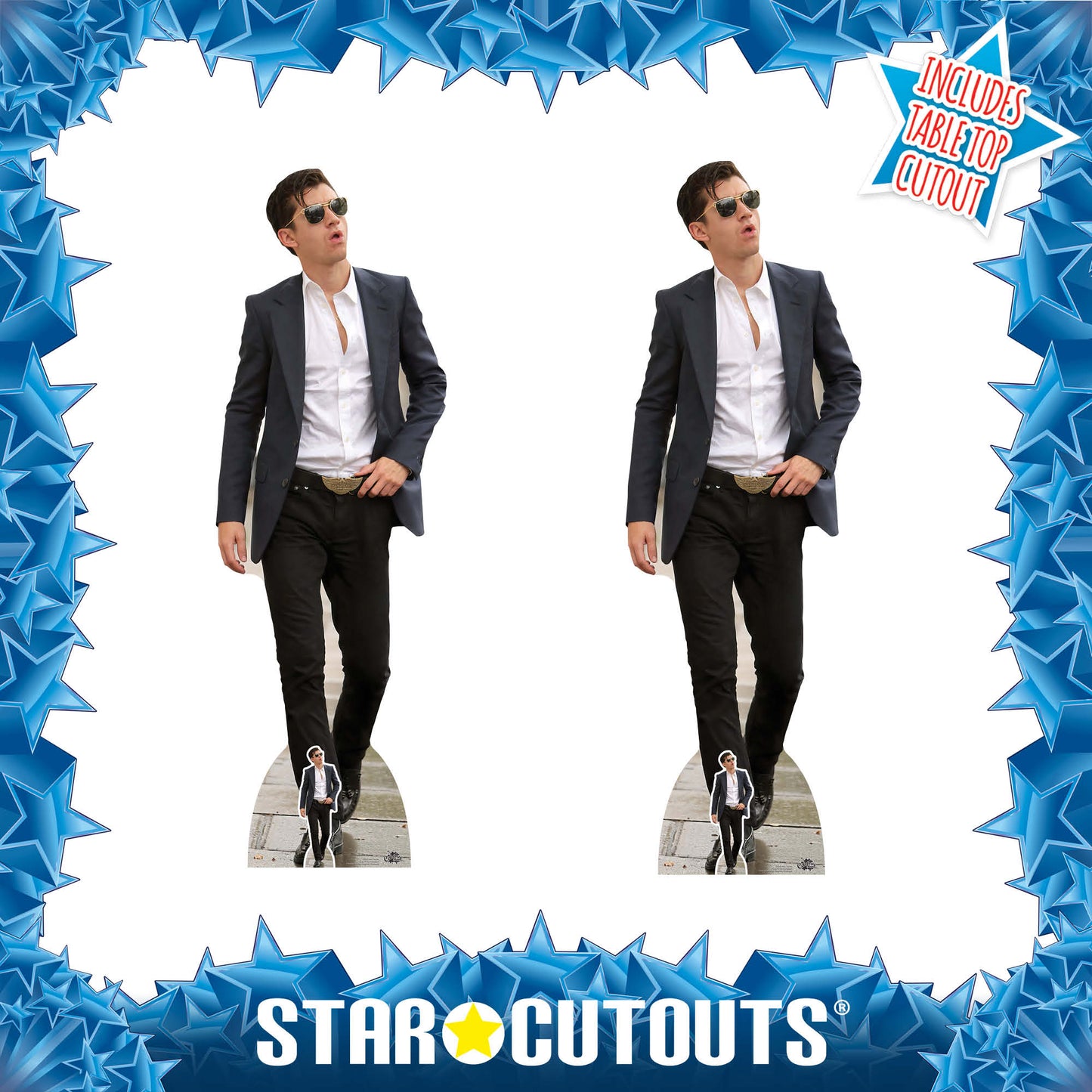 CS945 Alex Turner Height 173cm Lifesize Cardboard Cut Out With Mini - mycardboardcutout