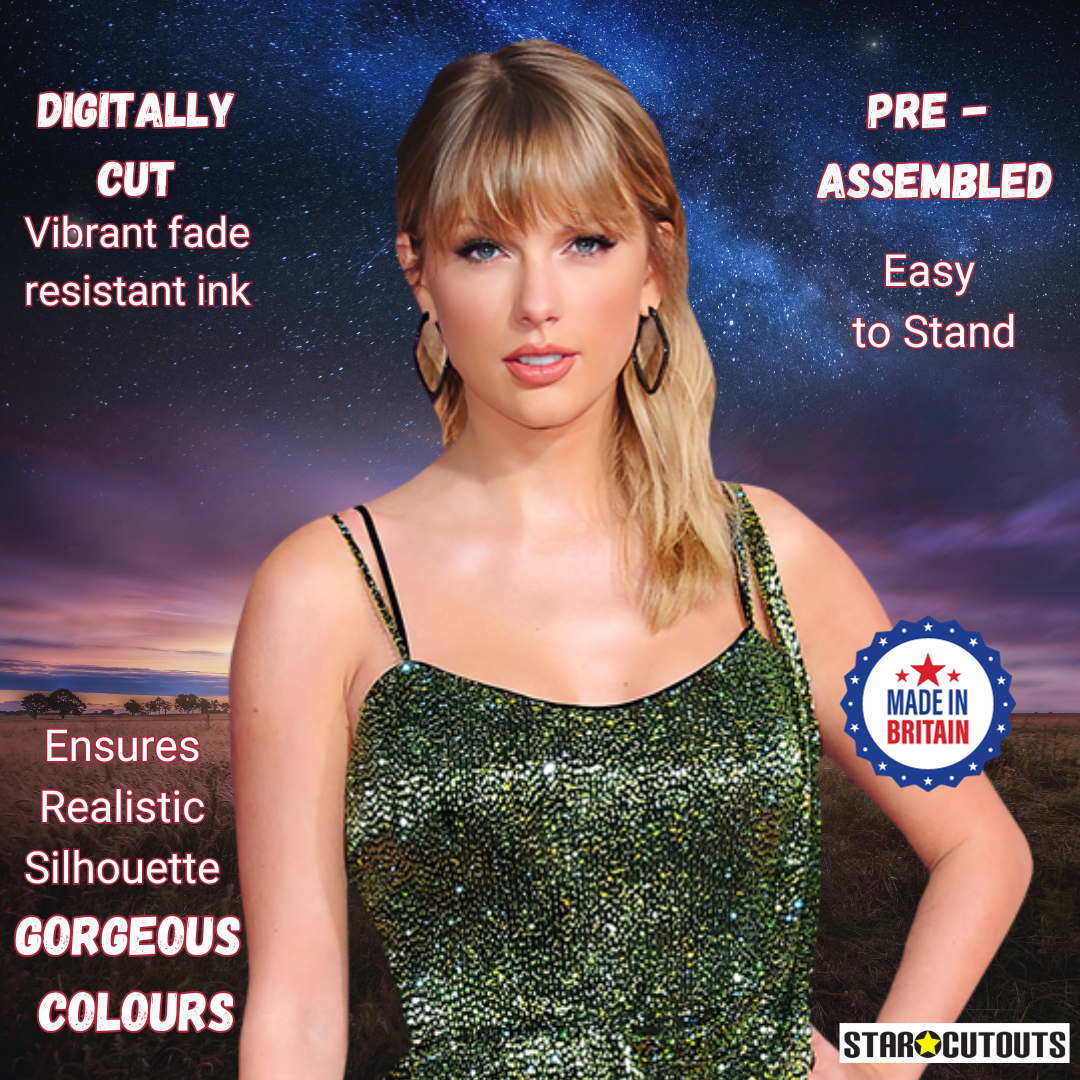 CS953 Taylor Long Green Dress Height 184cm - mycardboardcutout