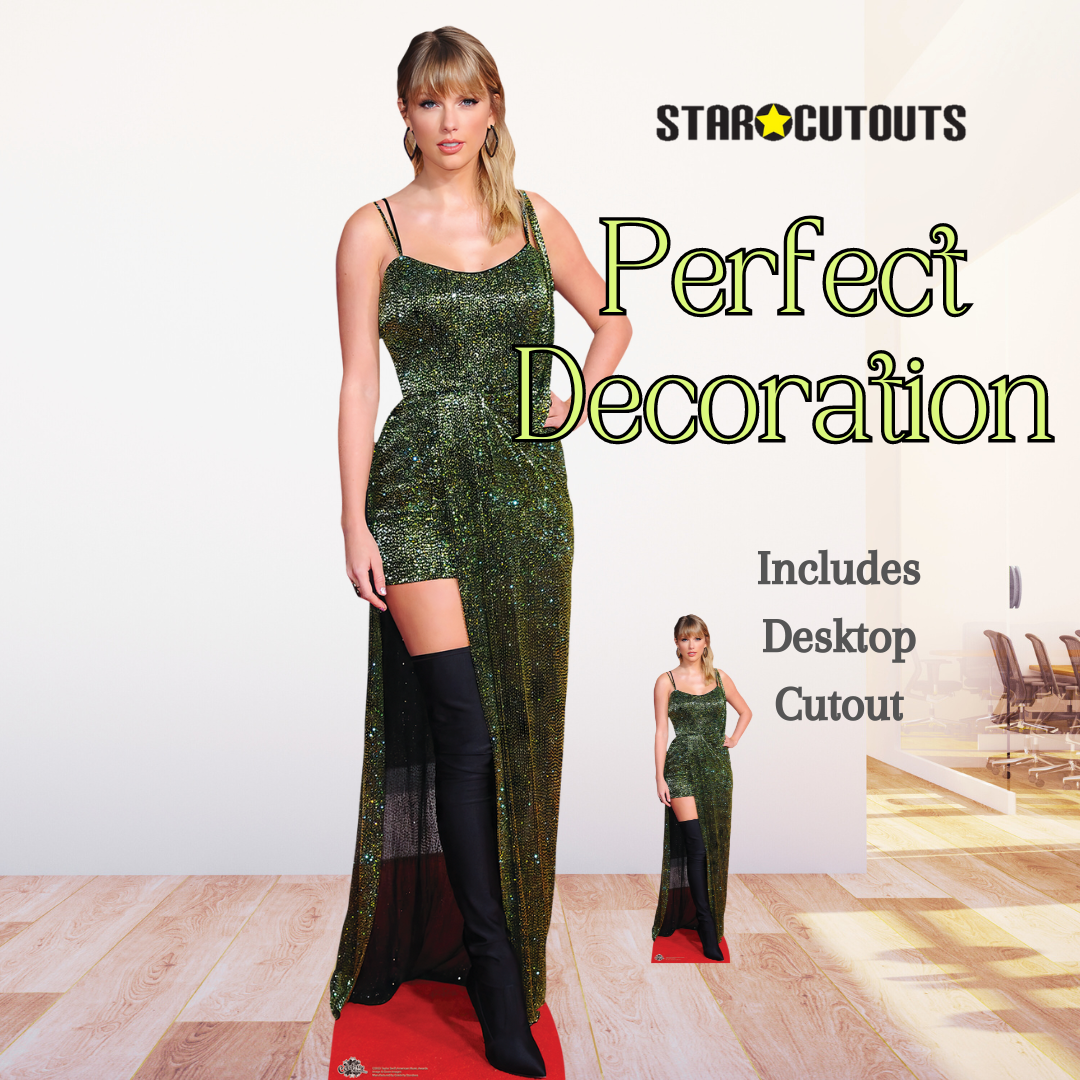 CS953 Taylor Long Green Dress Height 184cm - mycardboardcutout