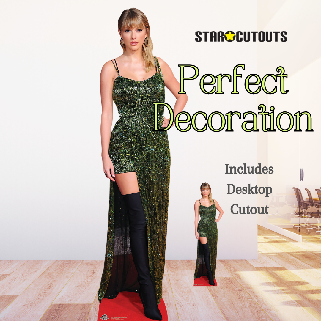 CS953 Taylor Swift Long Green Dress Height 184cm