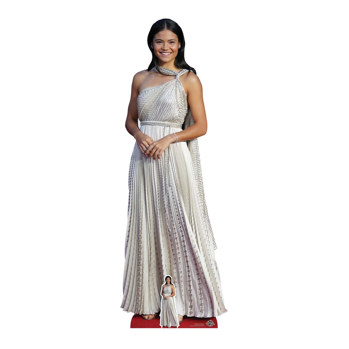 CS969 Emma Raducanu Tennis Player Height 176cm Lifesize Cardboard Cut Out With Mini - mycardboardcutout