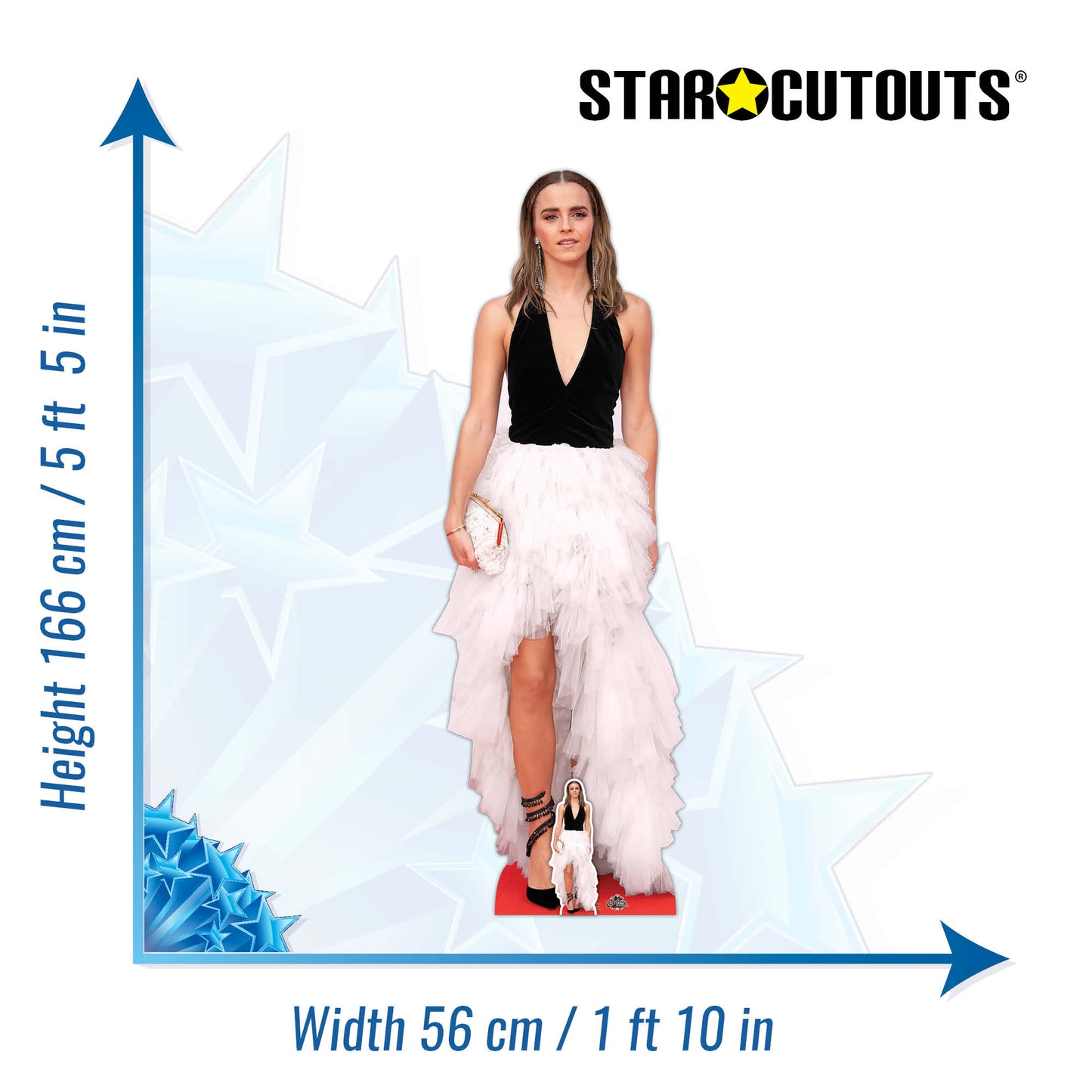 CS976 Emma Watson Height 166cm Lifesize Cardboard Cut Out With Mini - mycardboardcutout