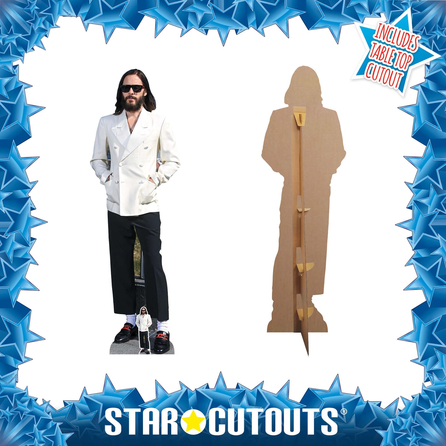 CS978 Jared Leto Sunglasses Height 181cm Lifesize Cardboard Cut Out With Mini - mycardboardcutout