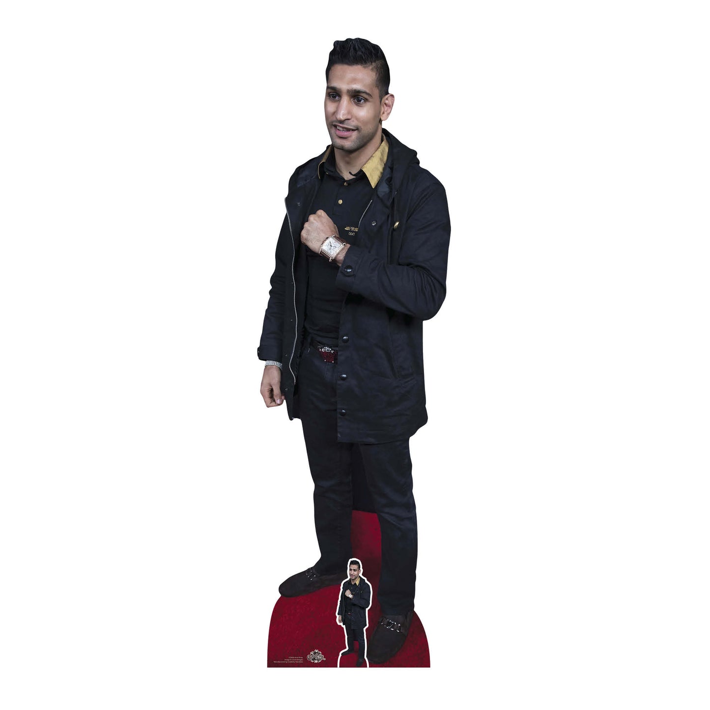 CS985 Amir Khan Height 175cm Lifesize Cardboard Cut Out With Mini - mycardboardcutout