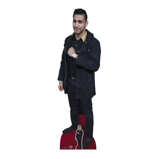 CS985 Amir Khan Height 175cm Lifesize Cardboard Cut Out With Mini - mycardboardcutout