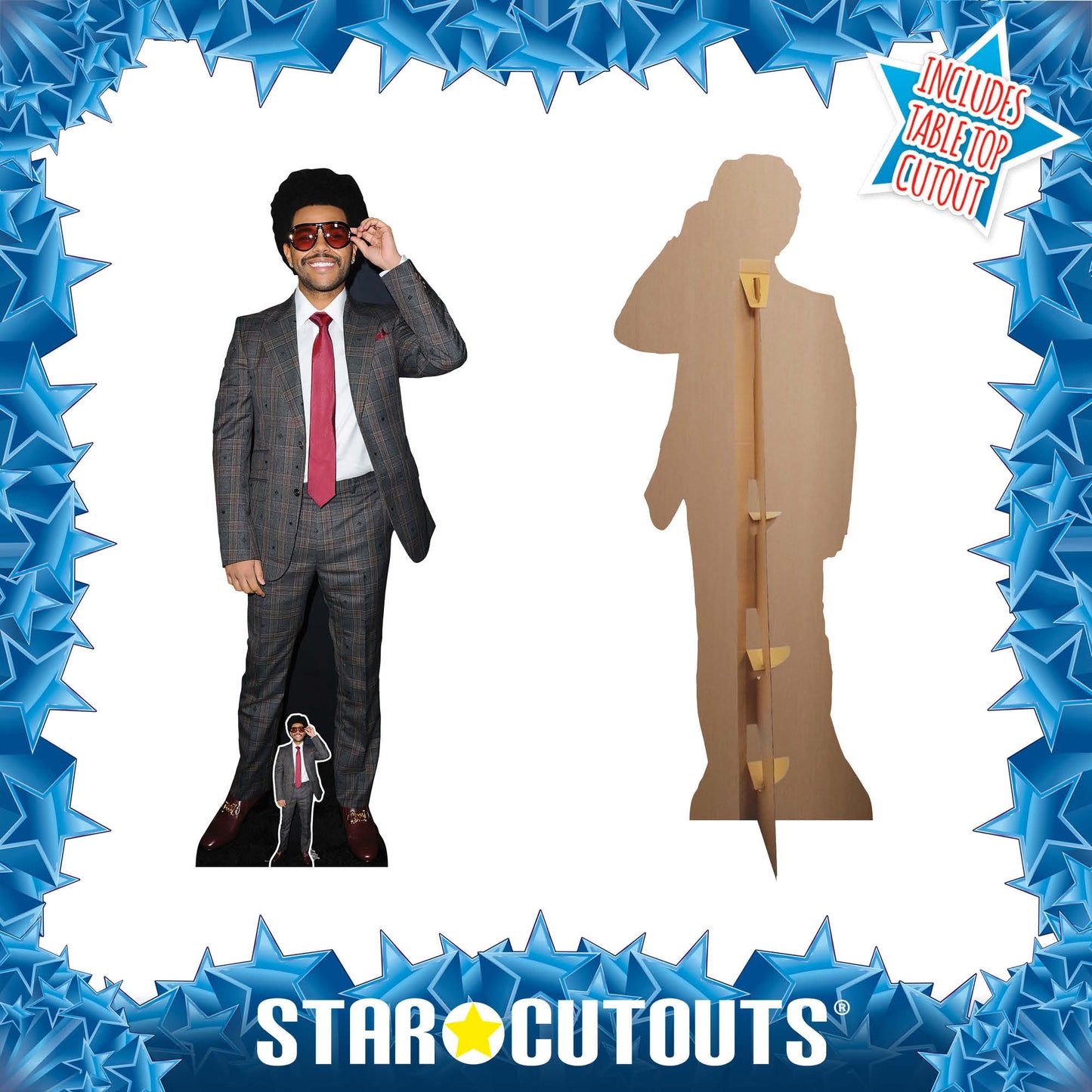 CS987 The Weeknd Height 183cm Lifesize Cardboard Cut Out With Mini - mycardboardcutout