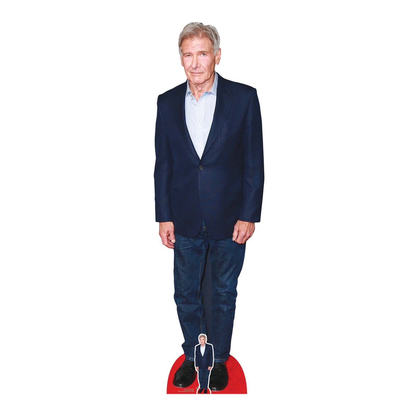 CS992 Harrison Ford Blue Suit Height 186cm Lifesize Cardboard Cut Out With Mini - mycardboardcutout