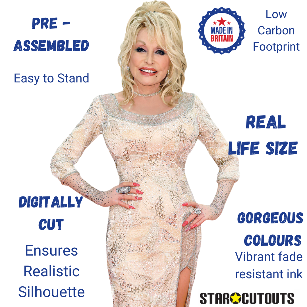 CS889 Dolly Parton Height 161cm Lifesize Cardboard Cut Out With Mini - mycardboardcutout