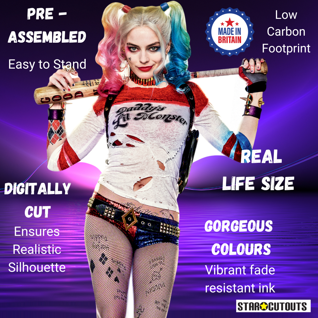 SC1220 Harley Quinn Margot Robbie Cardboard Cut Out Height 171cm - mycardboardcutout