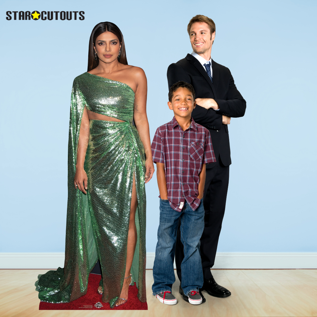 CS1130 Priyanka Chopra Height 170cm Cardboard Cutout with Mini - mycardboardcutout