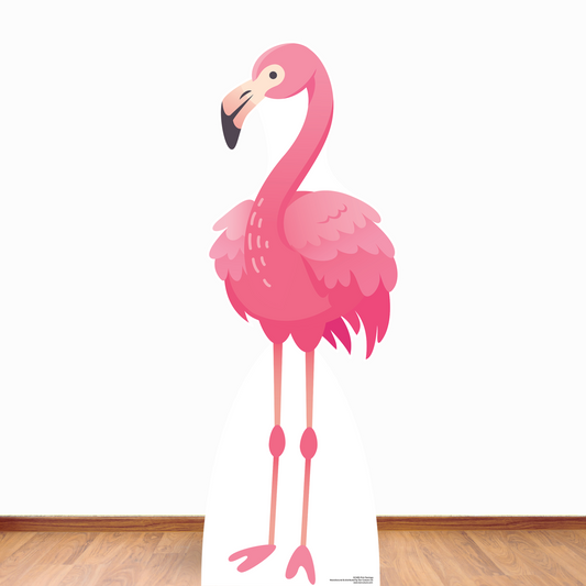 SC1401 Pink Flamingo Cardboard Cut Out Height 150cm - mycardboardcutout