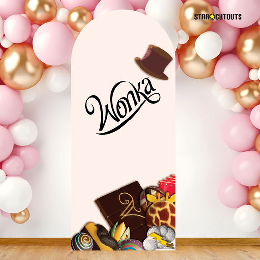 SC4495 Wonka Chocolate Bar Backdrop Single Cardboard Cut Out Height 185cm - mycardboardcutout