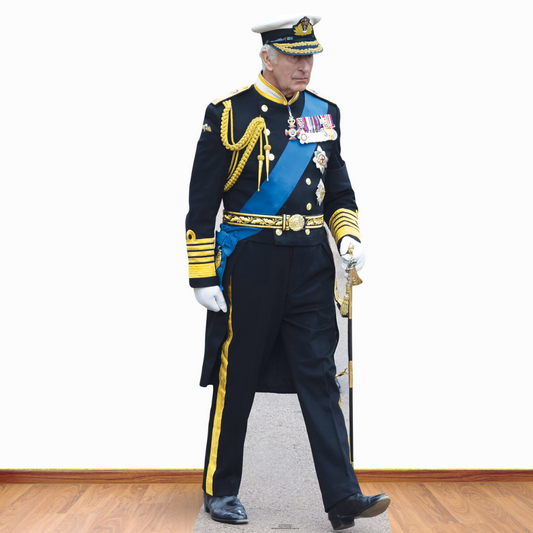 King Charles Marching Royal Uniform Cardboard Cutout - mycardboardcutout