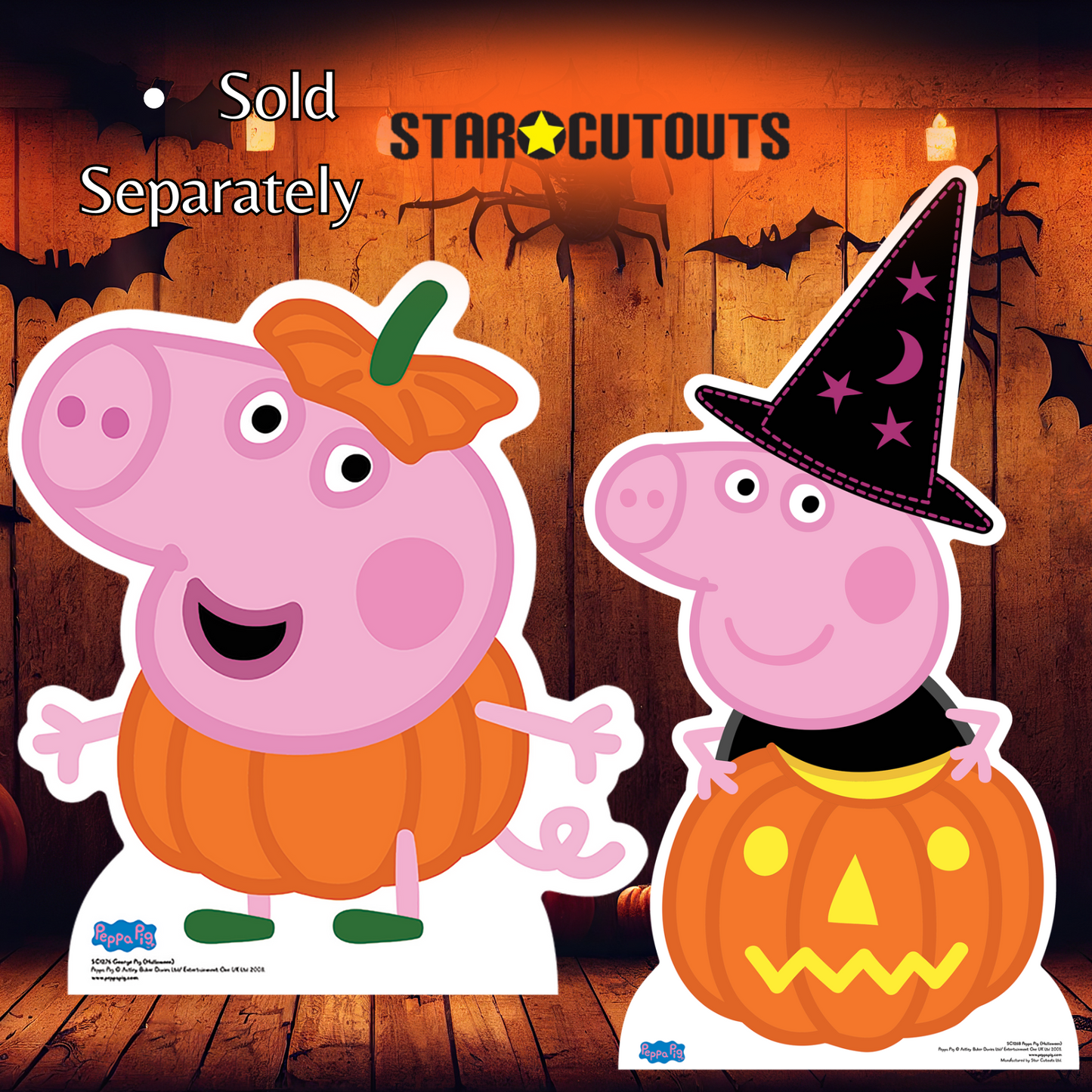 Peppa Pig Pumpkin and Magical Hat Halloween Cardboard Cutout - mycardboardcutout