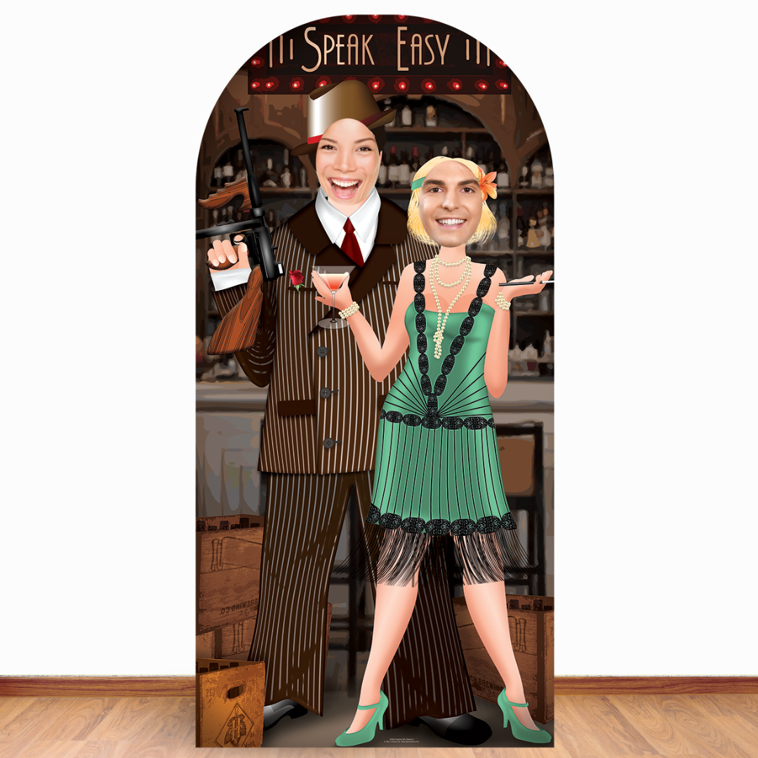 SC682 Roaring 20's Stand In Cardboard Cut Out Height 191cm - mycardboardcutout