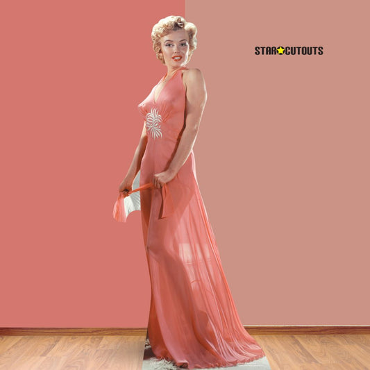 Marilyn Monroe Peach Night Gown Cardboard Cutout Lifesize