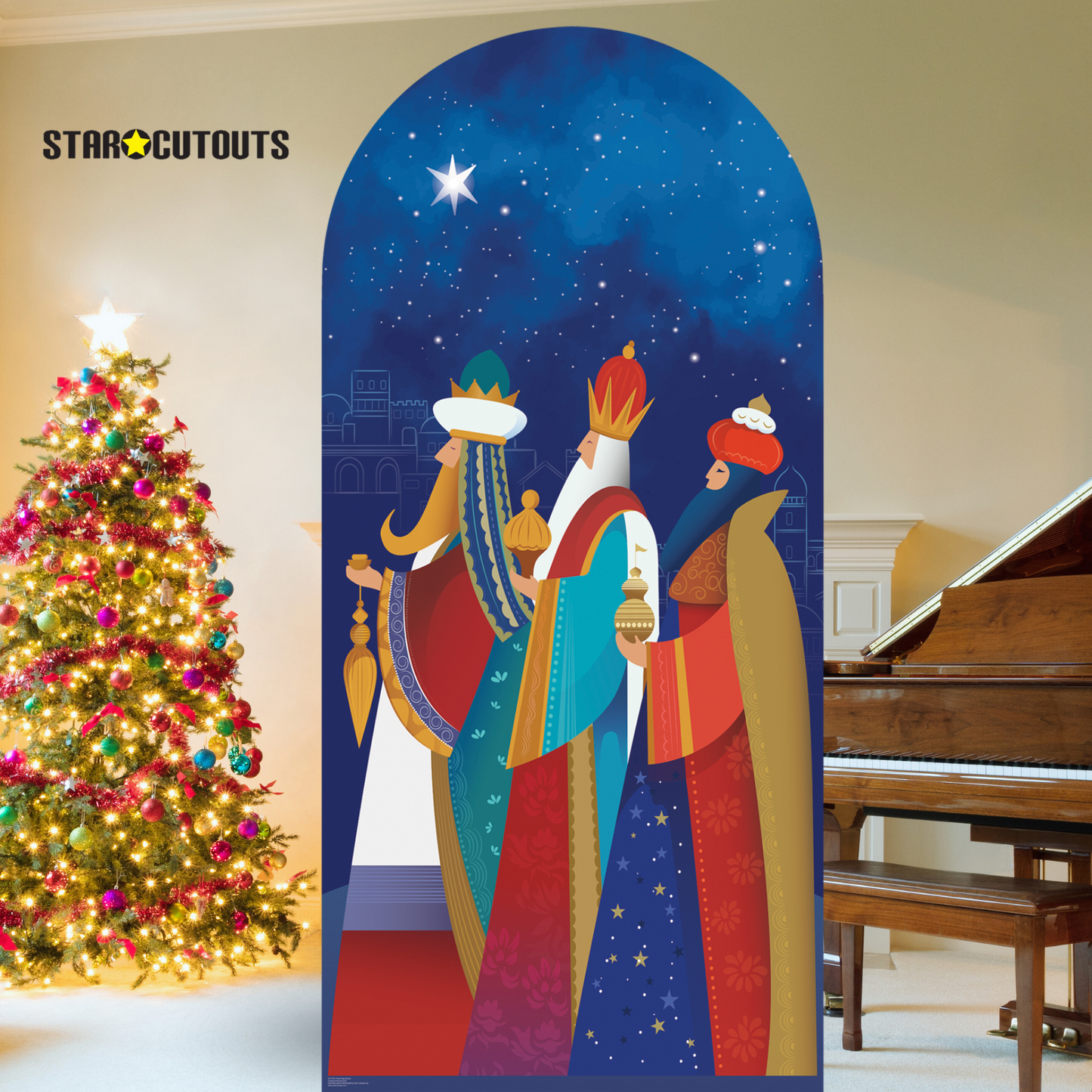 Three Kings Christmas With Gifts Cardboard Cutout - mycardboardcutout