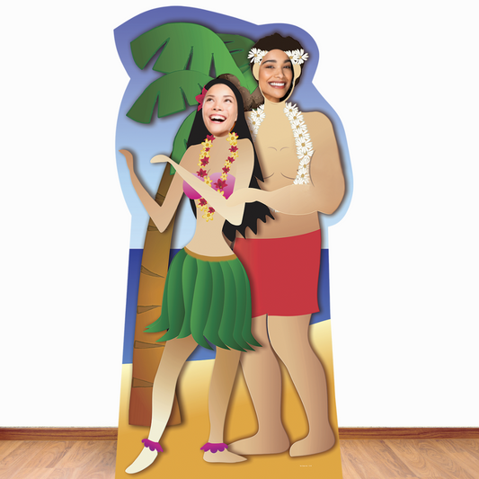 Hawaiian Couple Stand-In Cardboard Cutout - mycardboardcutout