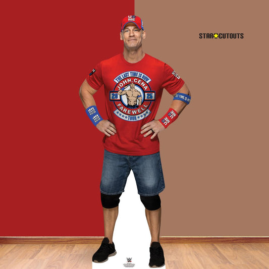 SC4551 John Cena Farewell Tour Red Shirt Cardboard Cut Out Height 186cm