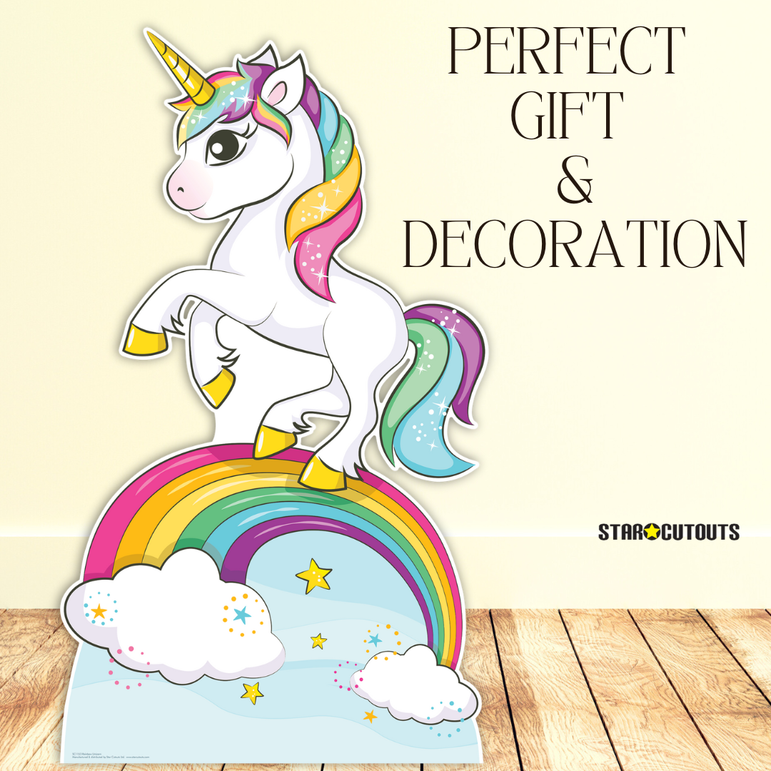 Rainbow Unicorn Cardboard Cutout - mycardboardcutout