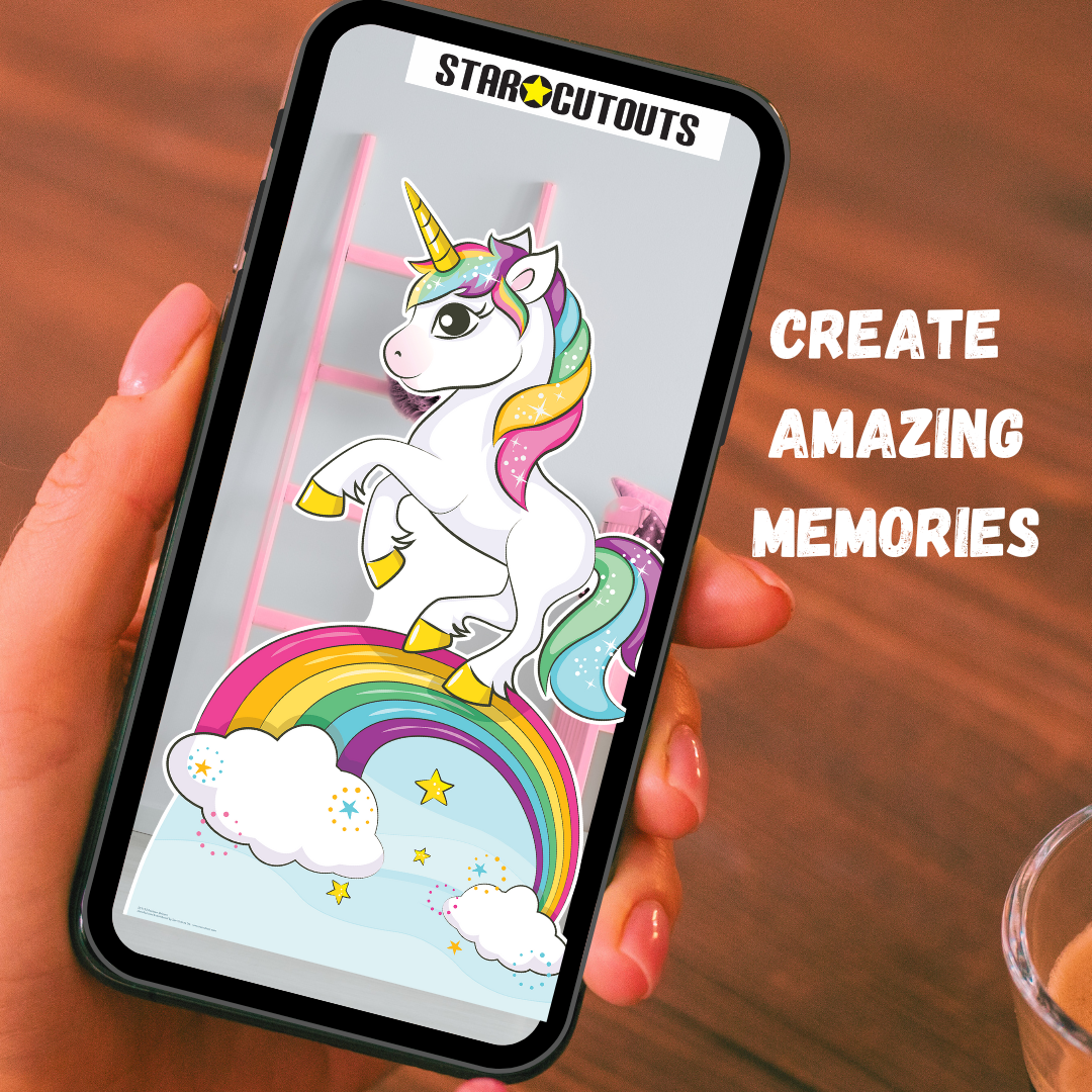Rainbow Unicorn Cardboard Cutout - mycardboardcutout