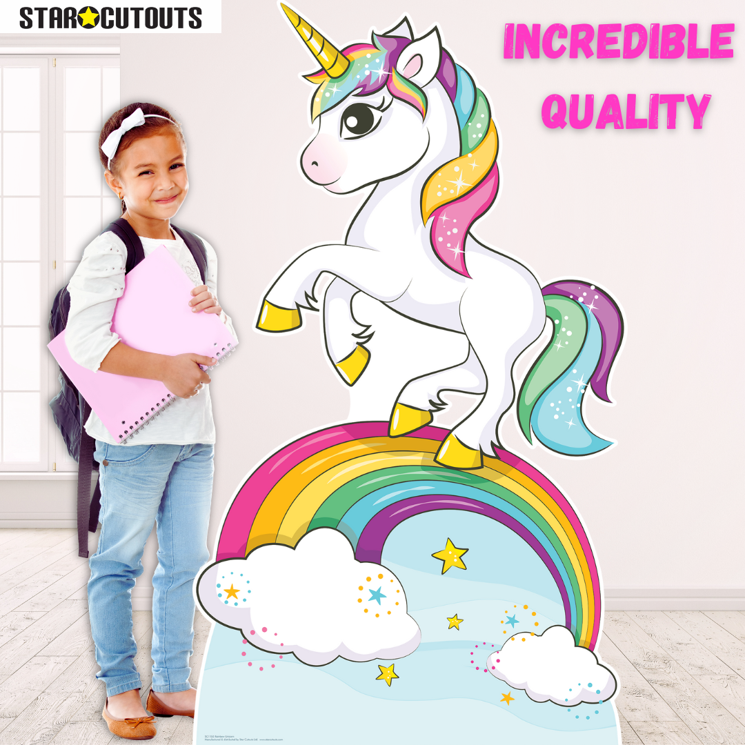 Rainbow Unicorn Cardboard Cutout - mycardboardcutout