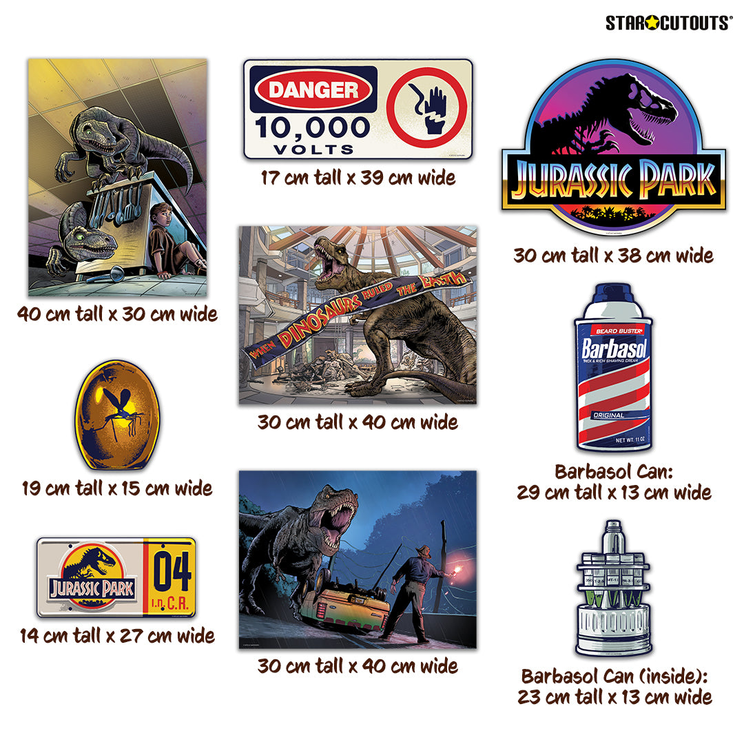 RD012 Jurassic Park Room Decoration Pack Activity Pack Cardboard Cut Out Height 40cm