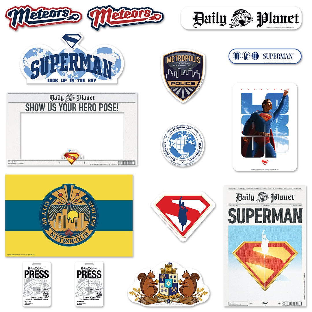 RD013 Superman Poster, Signs & Room Decoration Pack Activity Pack Height 40cm