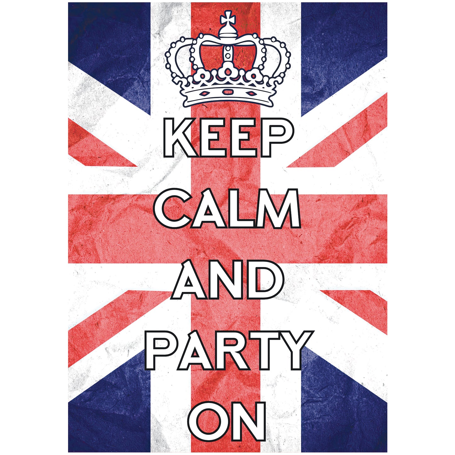 RD081 Keep Calm & Party On Posters – 6 Pack Posters  Height 44cm