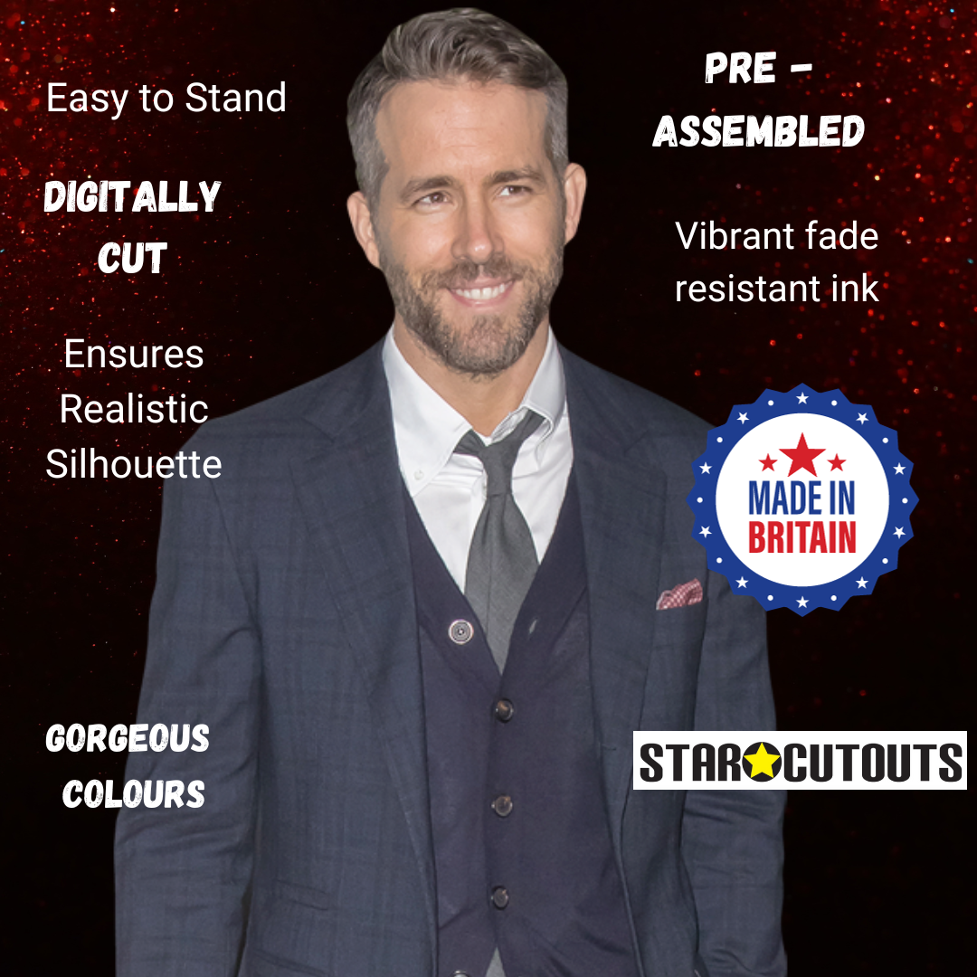 CS704 Ryan Reynolds Smart Casual Suit Height 188cm - mycardboardcutout