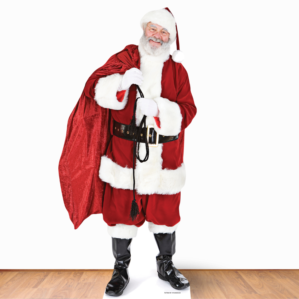 Santa Claus Father Christmas with Sack of Toys Cardboard Cutout - mycardboardcutout